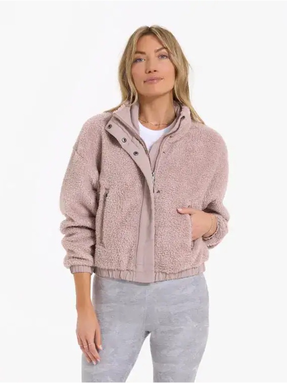 Vuori Dusty Rose “cozy Sherpa” Jacket